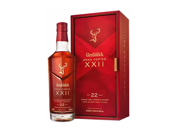 楚雄回收格兰菲迪22年璀璨珍藏版威士忌700ml礼盒装Glenfiddich XXII苏格兰威士忌行情价格