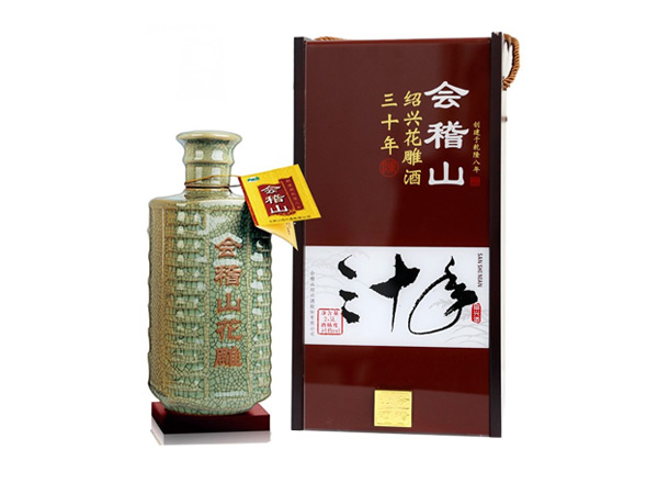 楚雄会稽山黄酒回收会稽山三十年绍兴花雕酒30年木盒装2.5L黄酒